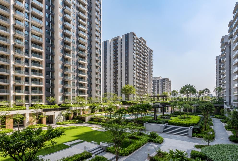 Residential neighbourhood representing Sarjapur Road